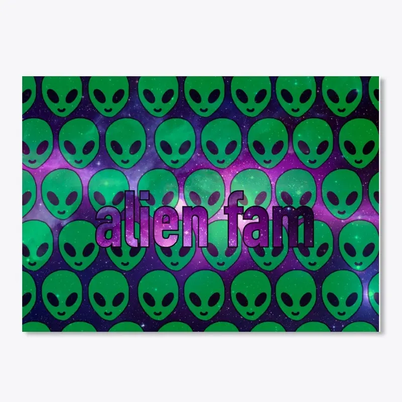 Large Alien Fam Sticker